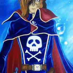 Capitan Harlock Olio su Tela Autrice Alessia Interdonato
