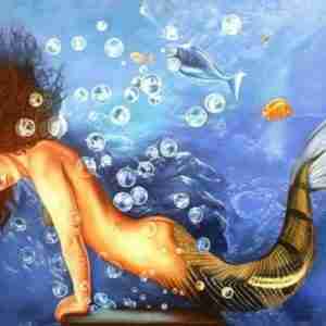 Sirena Olio su tela Artista Alessia Interdonato