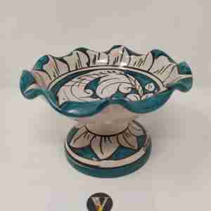 Alzata Centrotavola in Ceramica di Caltagirone dipinta a mano dal design originale Sicilian Style