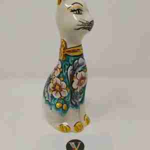 Gattino in Ceramica di Caltagirone dipinta a mano
