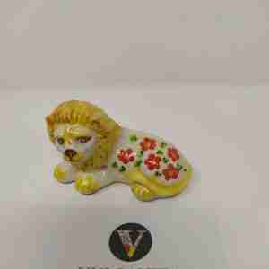 Leone in Ceramica di Caltagirone dipinta a mano