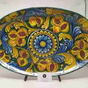 Piatto in Ceramica di Caltagirone dipinto a mano