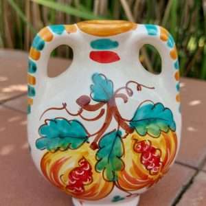 ANFORA in ceramica di Caltagirone con melograni dipinta a mano