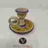 Portacandela in Ceramica di Caltagirone dipinto a mano dal design elegante un prodotto artigianale