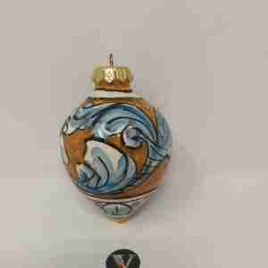 Palla di Natale in Ceramica di Caltagirone dipinta a mano