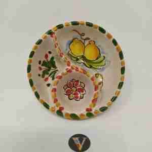 Ciotola Portasalse in Ceramica di Caltagirone dipinta a mano Sicilian style