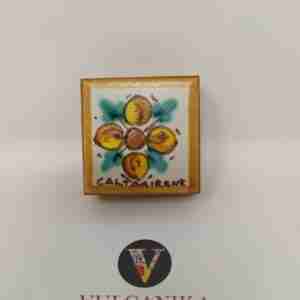 Mattonella piccola in Ceramica di Caltagirone dipinta a mano