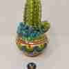 Piantina cactus in Ceramica di Caltagirone dipinta a mano