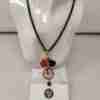 Collana ciondolo ottone dipinto a mano