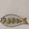 Piatto pesce in ceramica di Caltagirone dipinta a mano