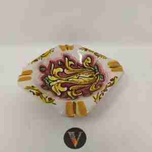 Posacenere in ceramica di Caltagirone dipinta a mano