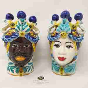 le Teste di Moro in Ceramica di Caltagirone dipinte a mano da artigiani Calatini