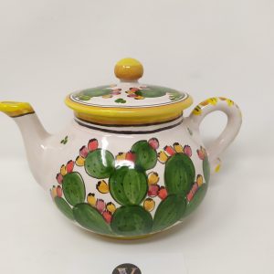 Teiera in Ceramica di Caltagirone dipinta a mano
