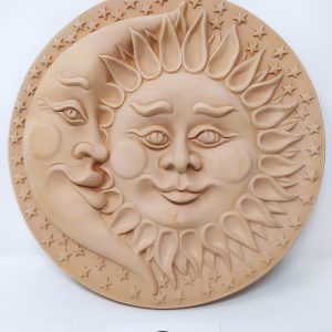 Sole-Luna in terracotta Diam.26 cm.