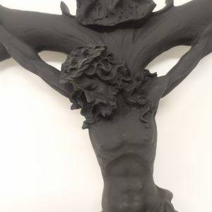 Crocifisso in pietra lavica H 40