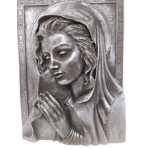Capezzale Madonna in pietra lavica spazzolata