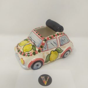 Fiat 500 in Ceramica di Caltagirone dipinta a mano