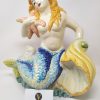 Sirena in Ceramica di Caltagirone dipinta a mano una piccola opera d'arte