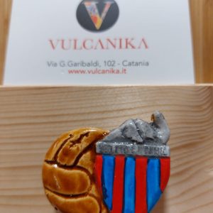Calamite in ceramica con lo stemma del Catania