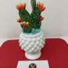Vaso Pigna con Fichid'India in Ceramica di Caltagirone dipinta a mano H 18