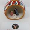 Palle di Natale con Presepe in Ceramica di Caltagirone dipinte a mano un prodotto artigianale per decorare casa e l'albero di natale
