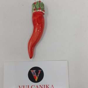 Corno rosso portafortuna in Ceramica di Caltagirone