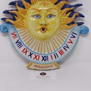 Meridiana in Ceramica di Caltagirone dipinta a mano diametro 30 cm.