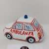 Fiat 500 Ambulanza 118 in Ceramica di Caltagirone