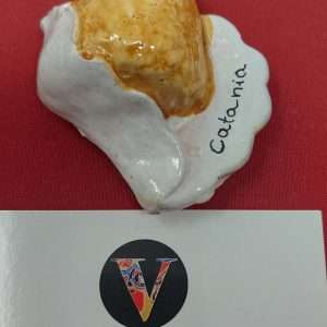 Calamite in ceramica con arancino siciliano