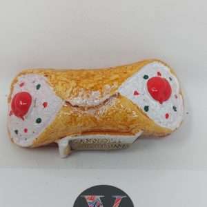 Calamite in Ceramica con cannolo siciliano dipinte a mano