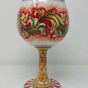 Calice in Ceramica di Caltagirone dipinto a mano
