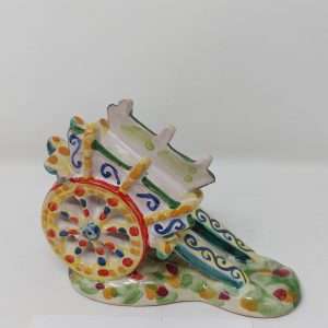 Carrettino Siciliano in ceramica di Caltagirone