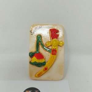 Calamite in ceramica Asso di spade dipinte a mano