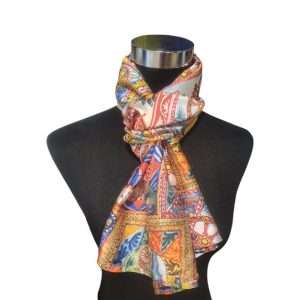 Foulard misto seta stile Siciliano cucito a mano