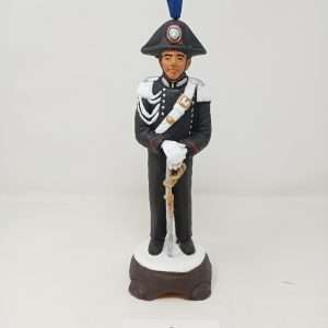 Statuetta Carabiniere Alta Uniforme in Terracotta H Cm. 30