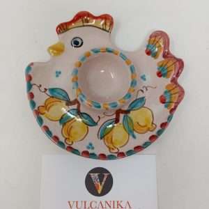 Portauovo gallina in ceramica di Caltagirone
