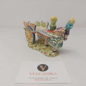 Carrettino Siciliano in Ceramica di Caltagirone