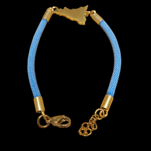 Braccialetto stoffa e ottone