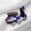 Vespa Carabinieri in ceramica di Caltagirone