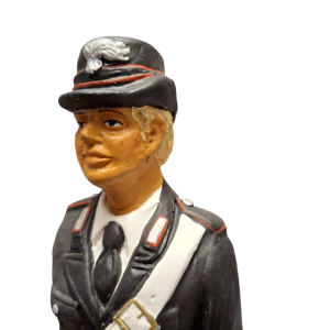 Statuetta Donna Carabiniere Alta Uniforme in Terracotta H Cm. 30