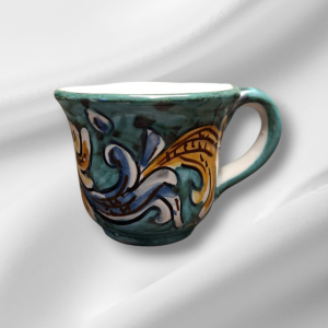Servizio caffé x 2 in Ceramica di Caltagirone