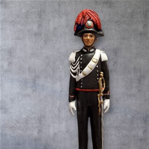 Statuetta Carabiniere Alta Uniforme in Terracotta H Cm. 33