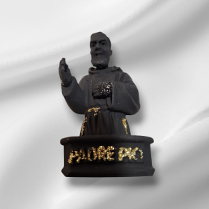 Statuetta Padre Pio in pietra lavica