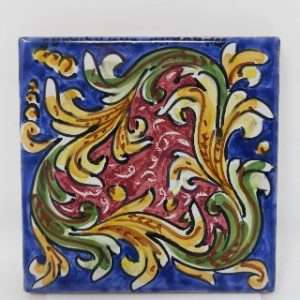Mattonella 10x10 in ceramica di Caltagirone