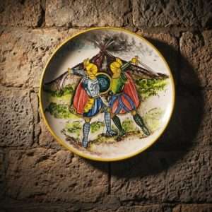 Piatto soggetto Paladini in Ceramica di Caltagirone