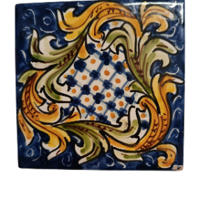 Mattonella 10x10 in ceramica di Caltagirone