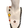 Collana pietra lavica e Ceramica di Caltagirone