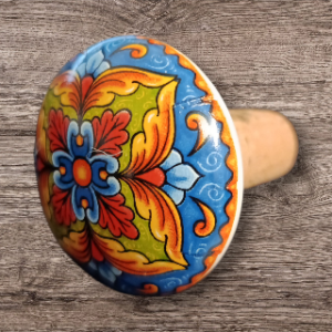 Tappo in sughero e ceramica di Caltagirone